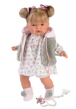 Lalka 38332 Joelle płącząca blondynka futerko 38cm
