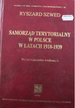 Samorząd terytorialny w Polsce w latach 1918 - 1939