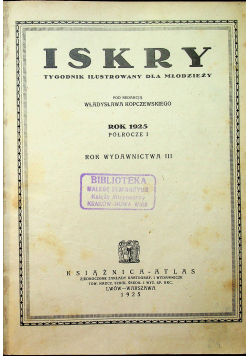 Iskry tygodnik ilustrowany dla młodzieży 1925 r.