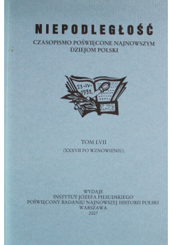 Niepodległość Tom LVII