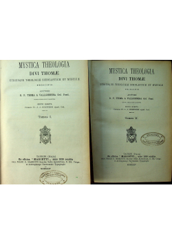Mystica theologia divi thomae Tomus I e II 1924r