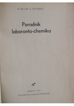 Poradnik laboranta chemika