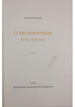 O architekturze ksiąg dziesięć