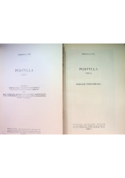 Postylla, Część I i II