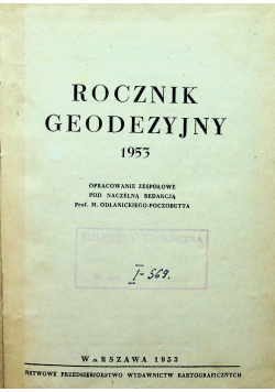 Rocznik geodezjalny
