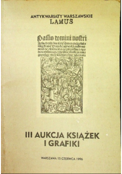 III Aukcja książek i grafiki