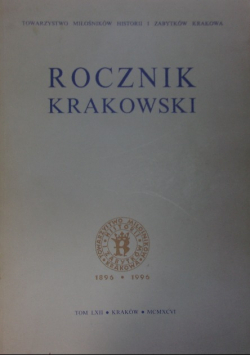 Rocznik Krakowski Tom LXII