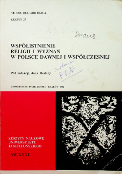 Współistnienie religii i wyznań w Polsce dawnej i współczesnej zeszyt 27