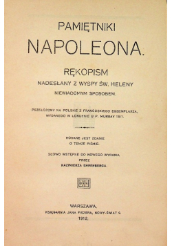 Pamiętniki Napoleona 1912 r.