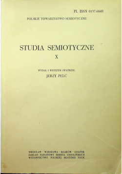 Studia semiotyczne X