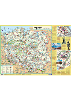 Mapa Polski ścienna dla dzieci Plansza edukacyjna na ścianę i biurko