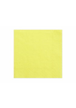 Serwetki trójwarstwowe żółte 33x33cm 20szt