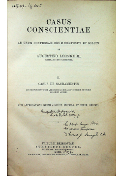 Casus Conscientiae 1902r
