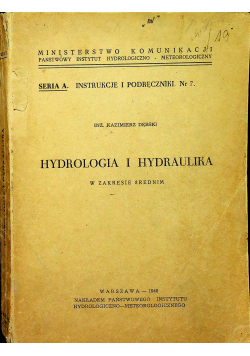 Hydrologia i hydraulika w zakresie średnim 1948 r