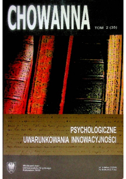 Psychologiczne uwarunkowania innowacyjności Tom 2