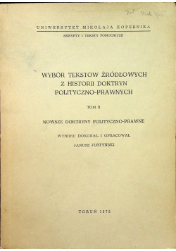 Wybór tekstów źródłowych z historii doktryn polityczno prawnych