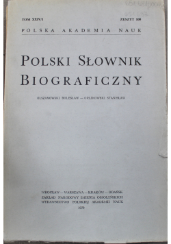 Polski słownik biograficzny tom XXIV/1 zeszyt 100