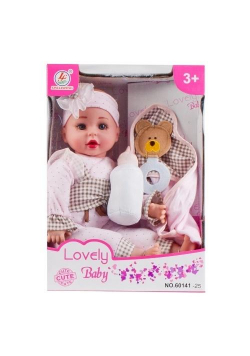 Lalka 40cm bobas z akcesoriami