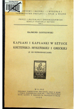 Kapłani i kapłanki w sztuce kreteńsko-mykeńskiej i greckiej 1936 r.
