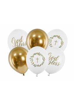 Balony 30cm God Bless mix 6szt