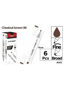 Marker Chromax z 2 końcówk. brown 98 (6szt)