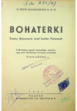 Bohaterki Siostry Misjonarki śród Ludów Polarnych 1931 r.
