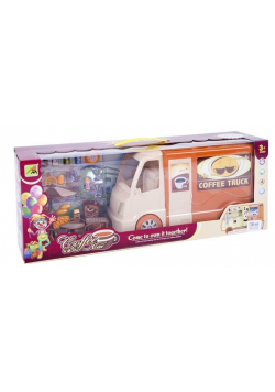 Camper kawiarenka dla lalki na baterie + akcesoria