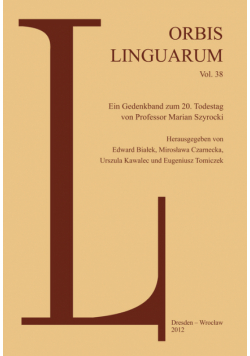 Orbis Linguarum: Ein Gedenkband zum 20. Todestag von Professor Marian Szyrocki