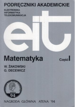 1994 podręczniki akademickie matematyka Część 1