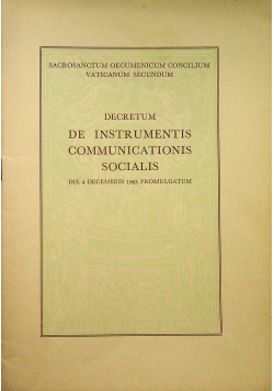 Decretum De Instrumentis Communicationis Socialis
