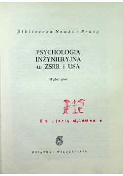 Psychologia inżynieryjna w ZSRR i USA