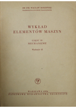 Wykład elementów maszyn część  IV