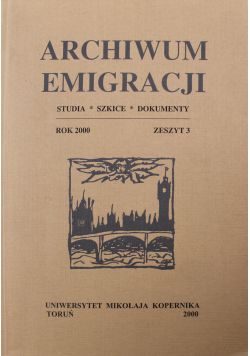 Archiwum Emigracji tom 9  zeszyt  3