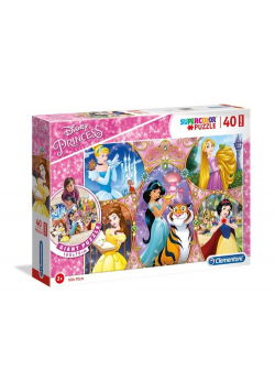 Puzzle Supercolor 40 podłogowe Księżniczki