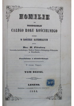 Homilie na niedziele całego roku kościelnego  1854