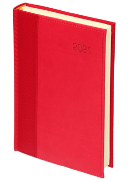 Kalendarz 2021 A4 Dzienny reg. Carbon Paris Czerw.