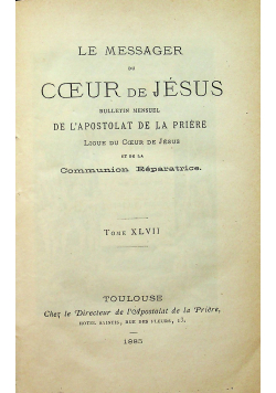 Le messager du Coeur de Jesus 1885 r.