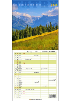 Kalendarz 2020 Wielopl. - Tatry PP