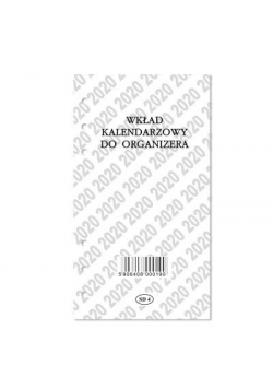 Wkład kalendarzowy do organizera SAPT 2020 SD4