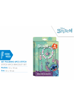 Zestaw bransoletka z zawieszkami Stitch 6 elementów ST00103