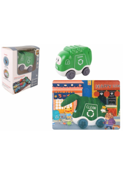 Auto puzzle Przygoda drogowa śmieciarka