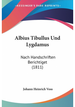 Albius Tibullus Und Lygdamus
