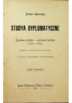 Studya dyplomatyczne Sprawa polska sprawa duńska 1903 r.