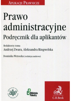 Prawo administracyjne Podręcznik dla aplikantów
