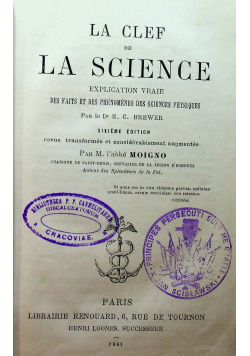 La clef de la science 1881 r