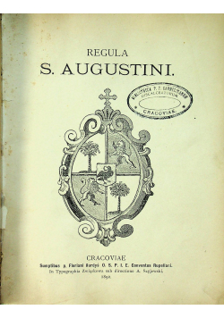 Regula S Augustini 1892 r