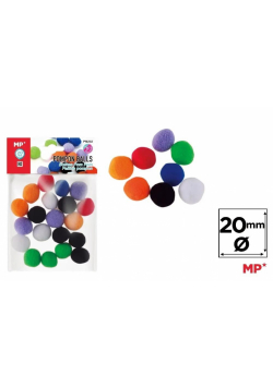 Kulki z gąbki kolorowe 20mm