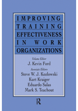 Improving Training Effectiveness in Work Organizations