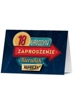 Zaproszenie Urodziny 18 (10szt)