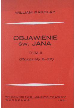 Objawienie Św Jana Tom II Wersja kieszonkowa